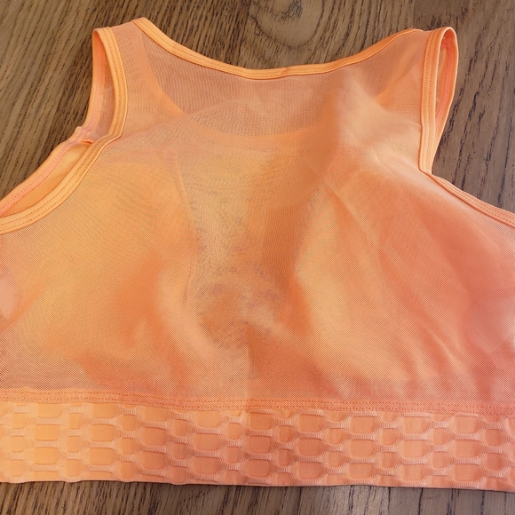 LA Society sweetheart mesh back textured sportsbra crop top bikini top hibiscus - Picture 6 of 11